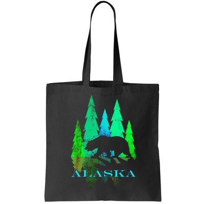 Alaska Alaskan Northern Light Trees With Bear Bag