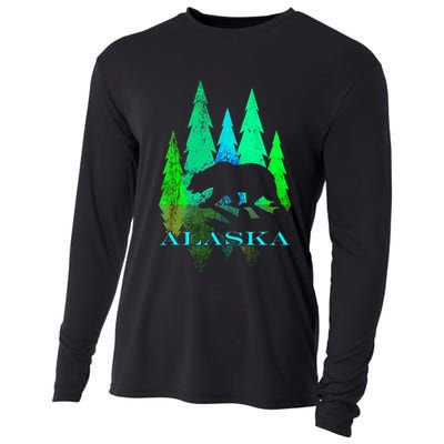 Alaska Alaskan Northern Light Trees With Bear Cooling Performance Long Sleeve Crew