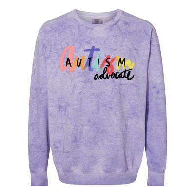 Autism Advocate Neurodiversity Autism Awareness Colorblast Crewneck Sweatshirt