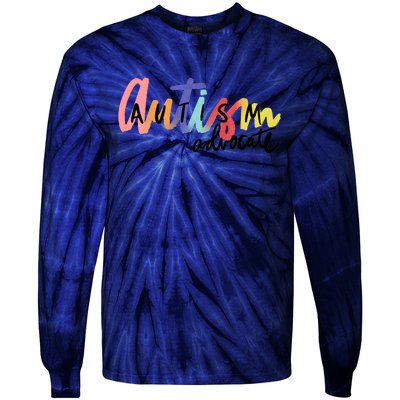 Autism Advocate Neurodiversity Autism Awareness Tie-Dye Long Sleeve Shirt