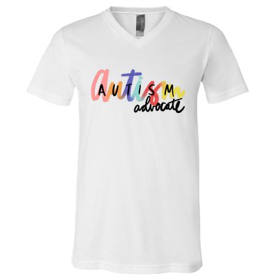 Autism Advocate Neurodiversity Autism Awareness V-Neck T-Shirt