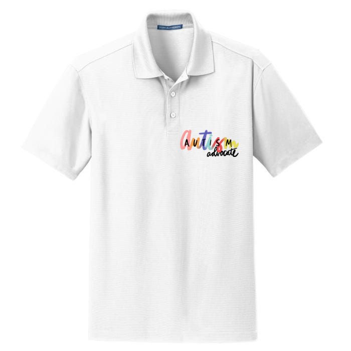 Autism Advocate Neurodiversity Autism Awareness Dry Zone Grid Polo