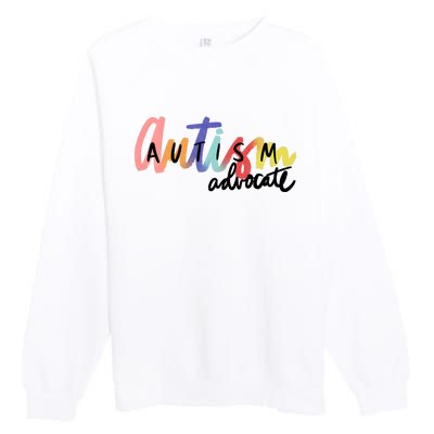 Autism Advocate Neurodiversity Autism Awareness Premium Crewneck Sweatshirt