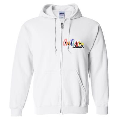 Autism Advocate Neurodiversity Autism Awareness Full Zip Hoodie