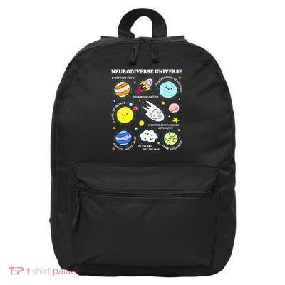 Autism Awareness Neurodiverse Universe Neurodiversity 16 in Basic Backpack