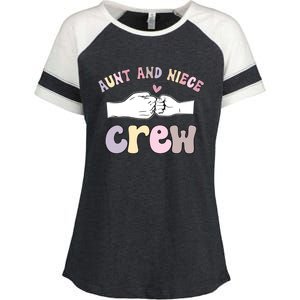 Aunt And Niece Crew From Aunt To Niece Cute Gift Enza Ladies Jersey Colorblock Tee