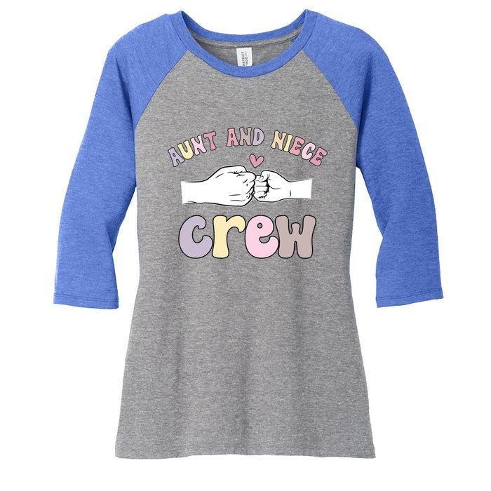 Aunt And Niece Crew From Aunt To Niece Cute Gift Women's Tri-Blend 3/4-Sleeve Raglan Shirt