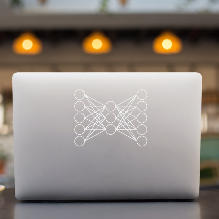 Autoencoder Artificial Neural Network, Deep Learning, Ai Permanent Decal Sticker