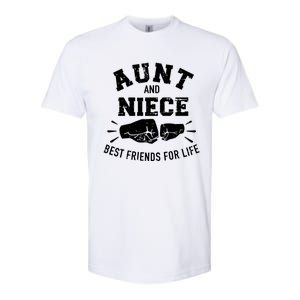 Aunt And Niece Friends For Life Funny Gift Softstyle CVC T-Shirt