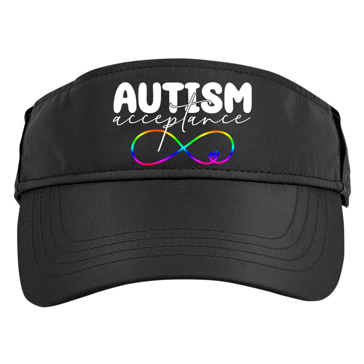 Autism Acceptance Neurodiversity Heart Adult Drive Performance Visor