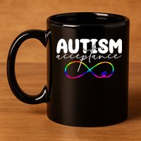 Autism Acceptance Neurodiversity Heart 11oz C Handle Ceramic Mug