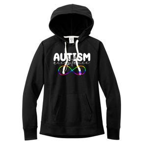 Autism Acceptance Neurodiversity Heart Women's Fleece Hoodie