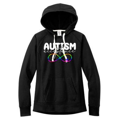 Autism Acceptance Neurodiversity Heart Women's Fleece Hoodie