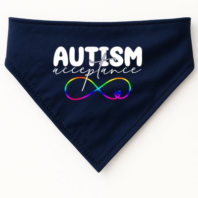 Autism Acceptance Neurodiversity Heart USA-Made Doggie Bandana