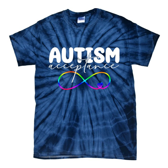 Autism Acceptance Neurodiversity Heart Tie-Dye T-Shirt