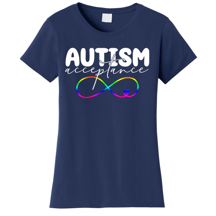 Autism Acceptance Neurodiversity Heart Women's T-Shirt