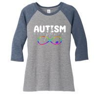 Autism Acceptance Neurodiversity Heart Women's Tri-Blend 3/4-Sleeve Raglan Shirt