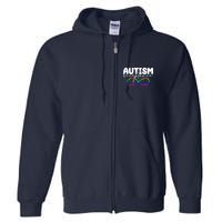 Autism Acceptance Neurodiversity Heart Full Zip Hoodie