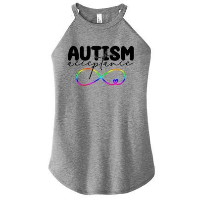 Autism Acceptance Neurodiversity Heart Women's Perfect Tri Rocker Tank