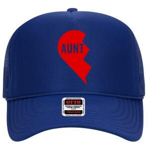 Aunt And Niece Matching Gift Outfits Tee 1 Funny Gift High Crown Mesh Back Trucker Hat