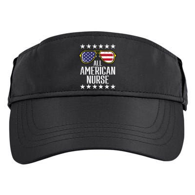 All American Nurse Scrub Memorial Day 4th of July RN Adult Drive Performance Visor