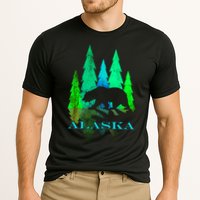 Alaska Alaskan Northern Light Trees With Bear Cooling Performance Crew T-Shirt