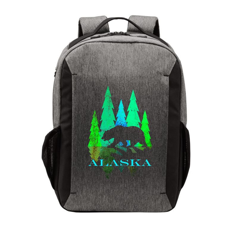 Alaska Alaskan Northern Light Trees With Bear Vector Backpack