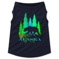 Alaska Alaskan Northern Light Trees With Bear Doggie Tank