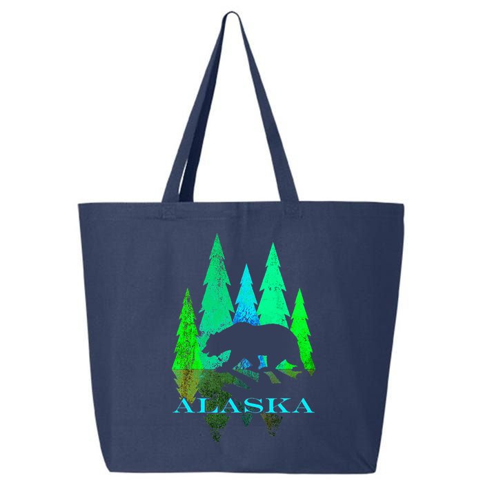Alaska Alaskan Northern Light Trees With Bear 25L Jumbo Tote