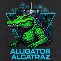 Alligator Alcatraz Neon Cityscape Beanie