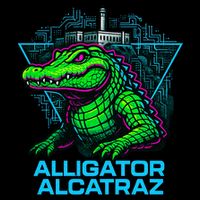 Alligator Alcatraz Neon Cityscape 16 in Basic Backpack