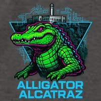 Alligator Alcatraz Neon Cityscape Vector Backpack