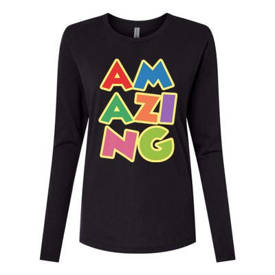 AM AZI NG Womens Cotton Relaxed Long Sleeve T-Shirt