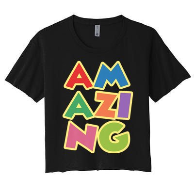 AM AZI NG Women's Crop Top Tee