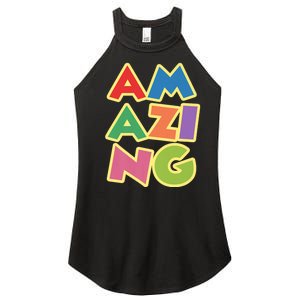 AM AZI NG Women's Perfect Tri Rocker Tank