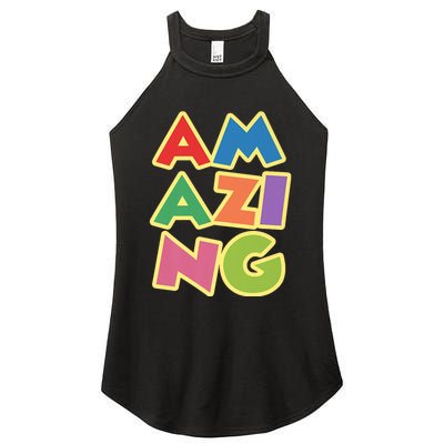 AM AZI NG Women's Perfect Tri Rocker Tank