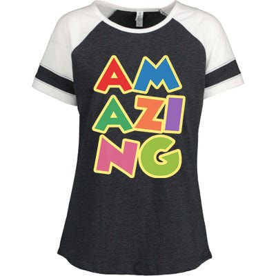 AM AZI NG Enza Ladies Jersey Colorblock Tee