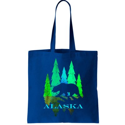 Alaska Alaskan Northern Light Trees With Bear Bag