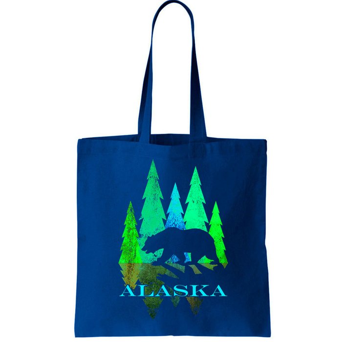Alaska Alaskan Northern Light Trees With Bear Bag
