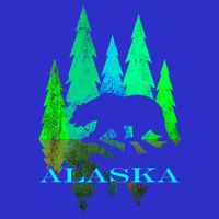 Alaska Alaskan Northern Light Trees With Bear Bag