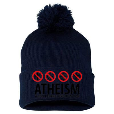 Atheism A Non Prophet Organization Pom Pom 12in Knit Beanie