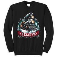 All Aboard North Pole Xmas Santa Long Sleeve Sweatshirt