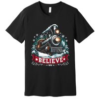 All Aboard North Pole Xmas Santa Long Sleeve Premium T-Shirt