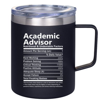 Academic Advisor Nutritional And Undeniable 12oz Stainless Steel Coffee Mug