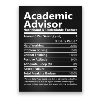 Academic Advisor Nutritional And Undeniable Poster