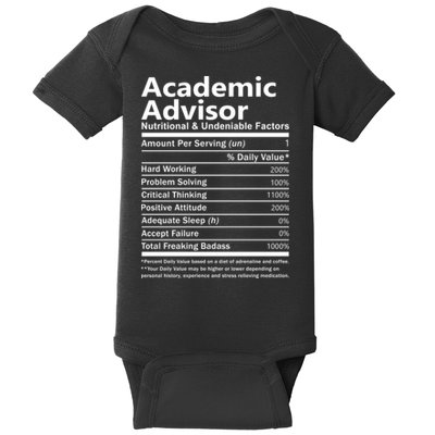 Academic Advisor Nutritional And Undeniable Baby Bodysuit