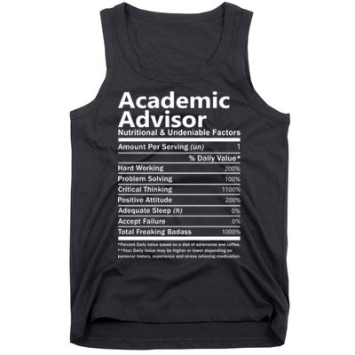 Academic Advisor Nutritional And Undeniable Tank Top