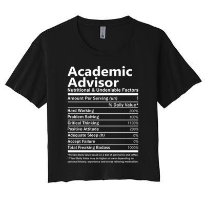 Academic Advisor Nutritional And Undeniable Women's Crop Top Tee