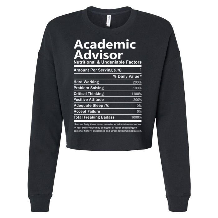 Academic Advisor Nutritional And Undeniable Cropped Pullover Crew