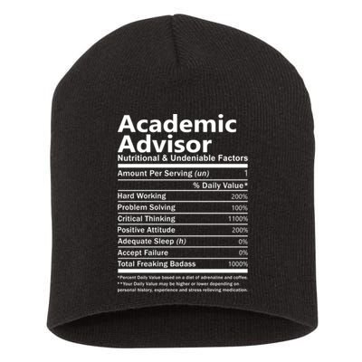 Academic Advisor Nutritional And Undeniable Short Acrylic Beanie